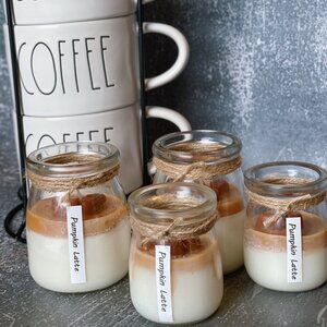 Coffee Lover Soy Wax Candle Glass Jar with Lid